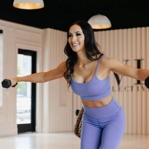 NWOT IVL COLLECTIVE PERIWINKLE PINK “MELANGE” MATCHING SET SIZE 4